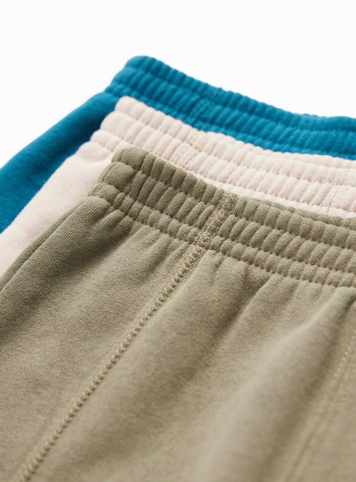 Blue, Green & Cream Joggers 3-Pack 18-24 months - Image 2 thumbnail